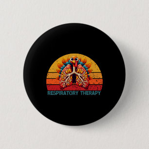 Thanksgiving Respiratory Therapy Vintage Fall Autu 6 Cm Round Badge