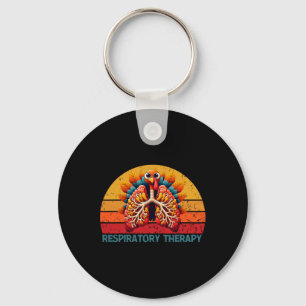 Thanksgiving Respiratory Therapy Vintage Fall Autu Key Ring
