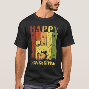 Thanksgiving Retro Bull Terrier Dog Thanksgiving T-Shirt
