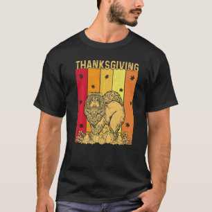 Thanksgiving Retro Chow Chow Dog Matching Family P T-Shirt