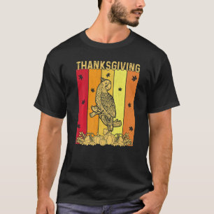 Thanksgiving Retro Parrot Matching Family Pajamas T-Shirt