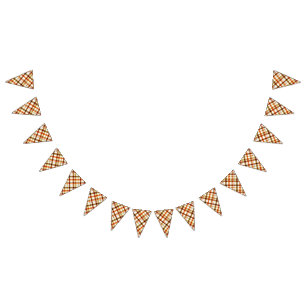 Thanksgiving Retro Plaid Bunting