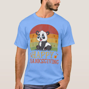 Thanksgiving Retro Style Panda Lovers Thanksgiving T-Shirt