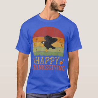 Thanksgiving Retro Style Raven Lovers Thanksgiving T-Shirt