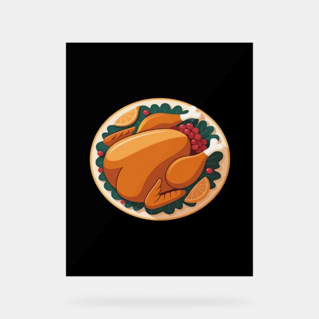 Thanksgiving Roast Turkey – Festive Holiday Feast  Acrylic Sign (Front)