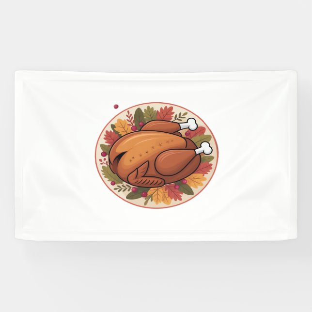 Thanksgiving Roast Turkey – Festive Holiday Feast  Banner (Horizontal)