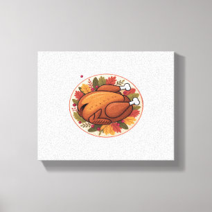 Thanksgiving Roast Turkey – Festive Holiday Feast  Canvas Print