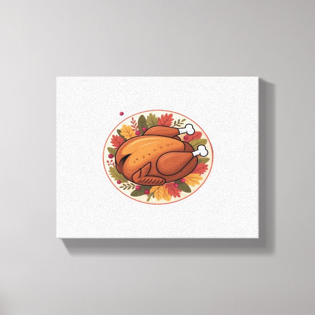 Thanksgiving Roast Turkey – Festive Holiday Feast  Canvas Print (Front)