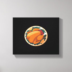 Thanksgiving Roast Turkey – Festive Holiday Feast Canvas Print