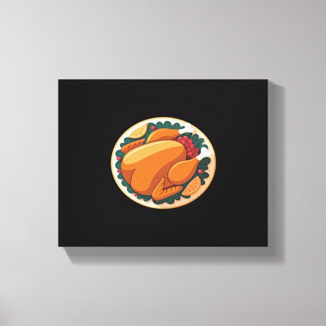 Thanksgiving Roast Turkey – Festive Holiday Feast  Canvas Print (Front)