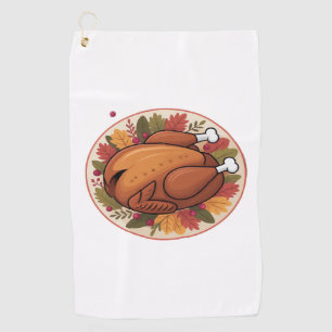 Thanksgiving Roast Turkey – Festive Holiday Feast  Golf Towel