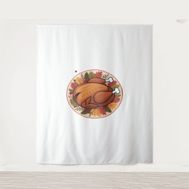 Thanksgiving Roast Turkey – Festive Holiday Feast  Tapestry (Front)
