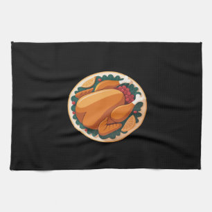 Thanksgiving Roast Turkey – Festive Holiday Feast  Tea Towel