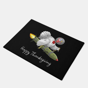 Thanksgiving Rocket Turkey Doormat