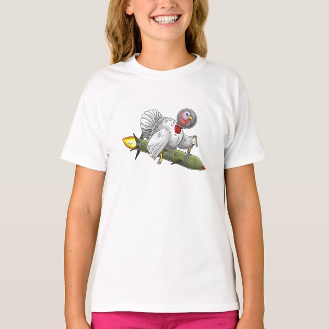 Thanksgiving Rocket Turkey T-Shirt (Front)