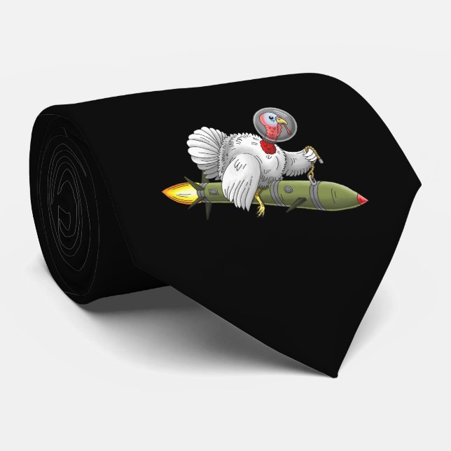 Thanksgiving Rocket Turkey Tie (Rolled)
