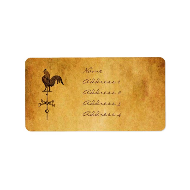 Thanksgiving Rooster Label (Front)