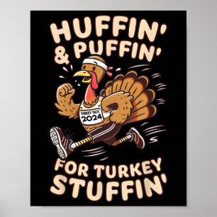 Thanksgiving Running Turkey Trot 2024 Funny Poster