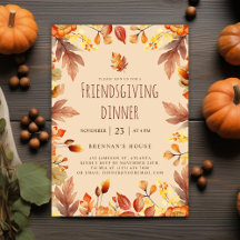 Thanksgiving Rustic Fall Friendsgiving Dinner
