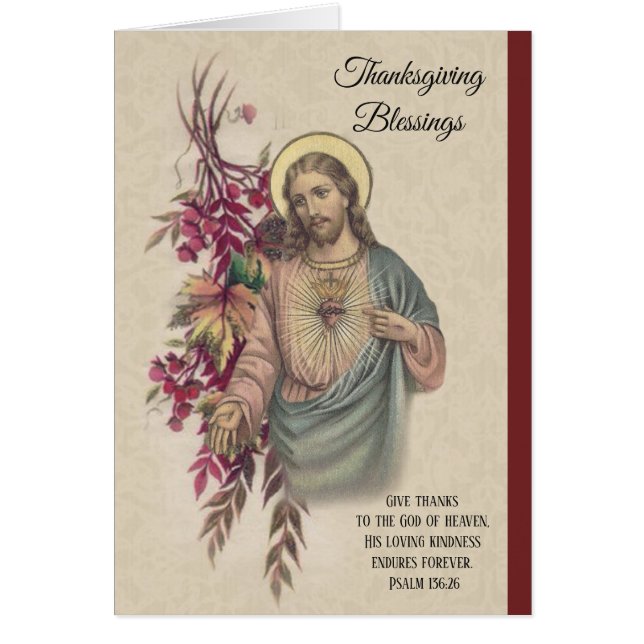 Thanksgiving Sacred Heart of Jesus Flowers (Front)