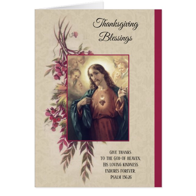 Thanksgiving Sacred Heart of Jesus Flowers (Front)