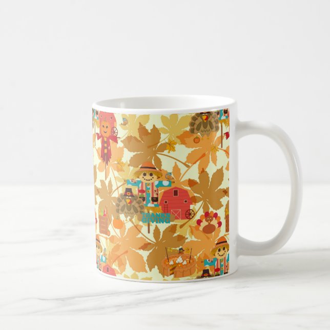 thanksgiving scarecrow coffee mug (Right)