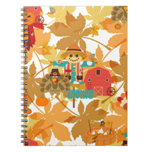 thanksgiving scarecrow notebook