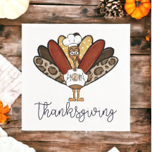 Thanksgiving Script Turkey Give Thanks Plate