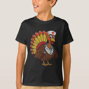 Thanksgiving Scrub Tops Women Turkey Nurse Holiday