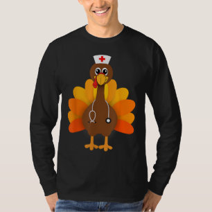 Thanksgiving Scrub Tops Women Turkey Nurse Holiday