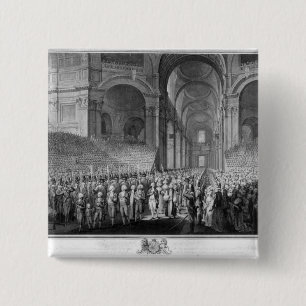 Thanksgiving service in St.Paul's Cathedral 15 Cm Square Badge