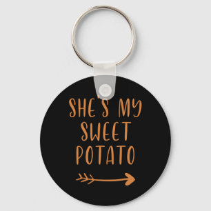 Thanksgiving She's My Sweet Potato I Yam Set  Key Ring