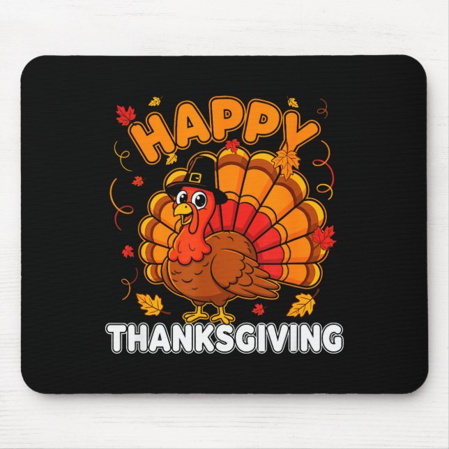 Thanksgiving Shirts For Men Turkey Shirts Mens Kid Mouse Mat (Front)