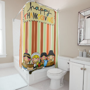 Thanksgiving shower curtain