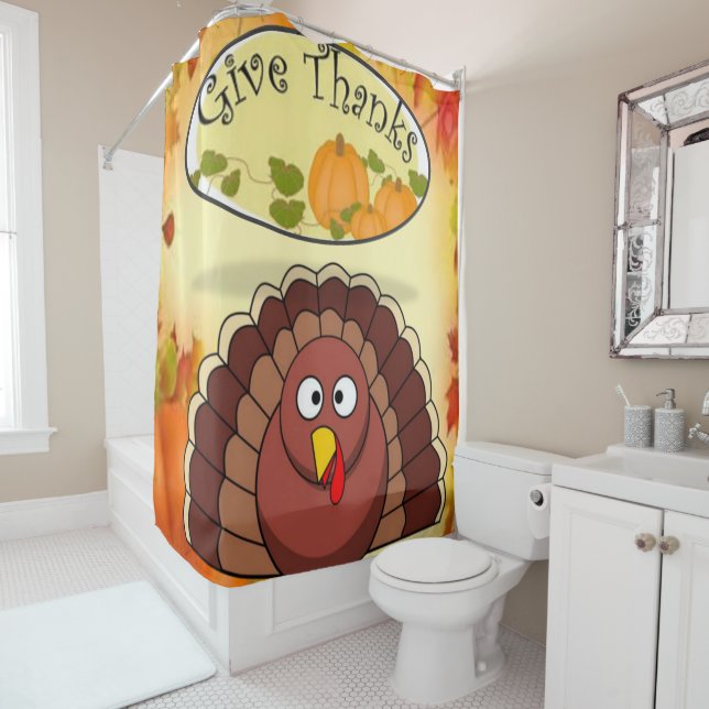 Thanksgiving shower curtain (In Situ)