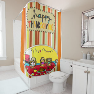 Thanksgiving shower curtain