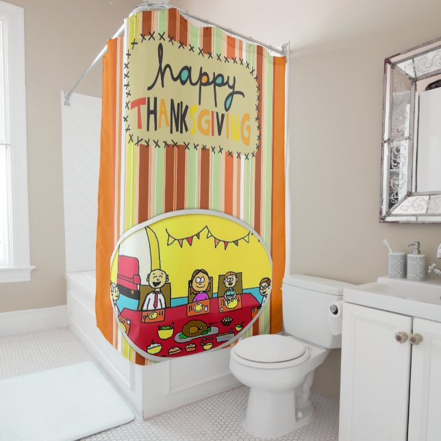 Thanksgiving shower curtain (In Situ)