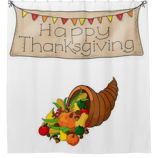 Thanksgiving shower curtain (Front)