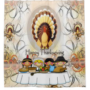 Thanksgiving shower curtain