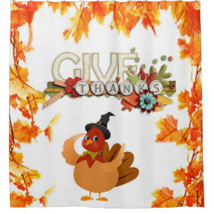Thanksgiving shower curtain