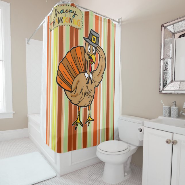 Thanksgiving shower curtain (In Situ)