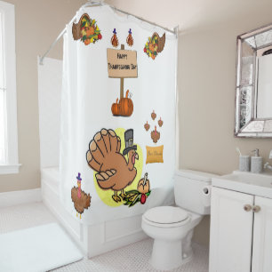 Thanksgiving shower curtain