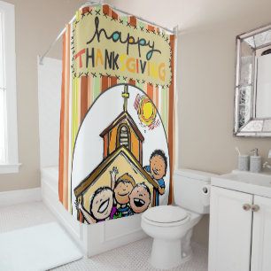 Thanksgiving shower curtain