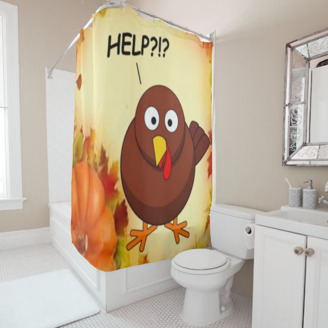 Thanksgiving shower curtain (In Situ)