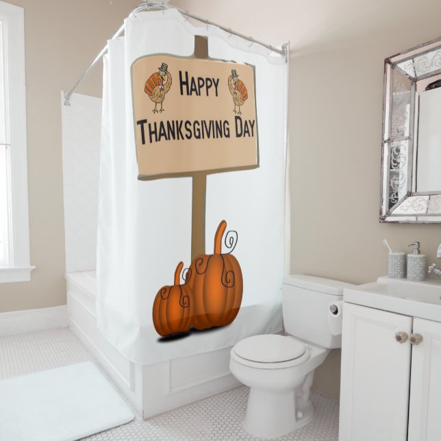 Thanksgiving Shower Curtain (In Situ)