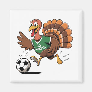 Thanksgiving Soccer Soccer Turkey Gobbler  Magnet