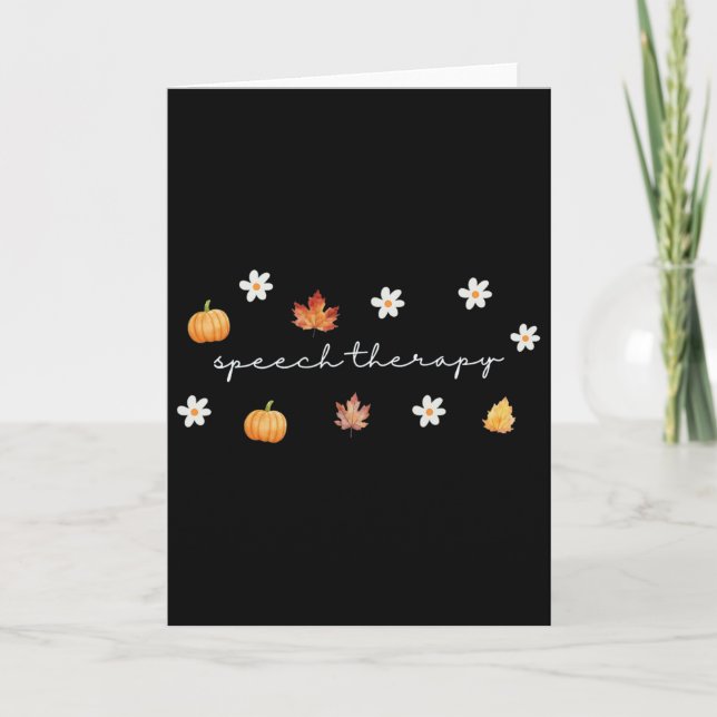 Thanksgiving Speech Therapy Fall Speech Language P Card (Front)