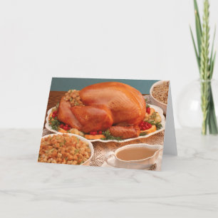 Thanksgiving spread holiday card