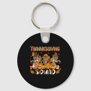 Thanksgiving Squad Leopard Three Fall Tigers Weari Key Ring