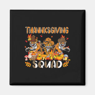 Thanksgiving Squad Leopard Three Fall Tigers Weari Magnet